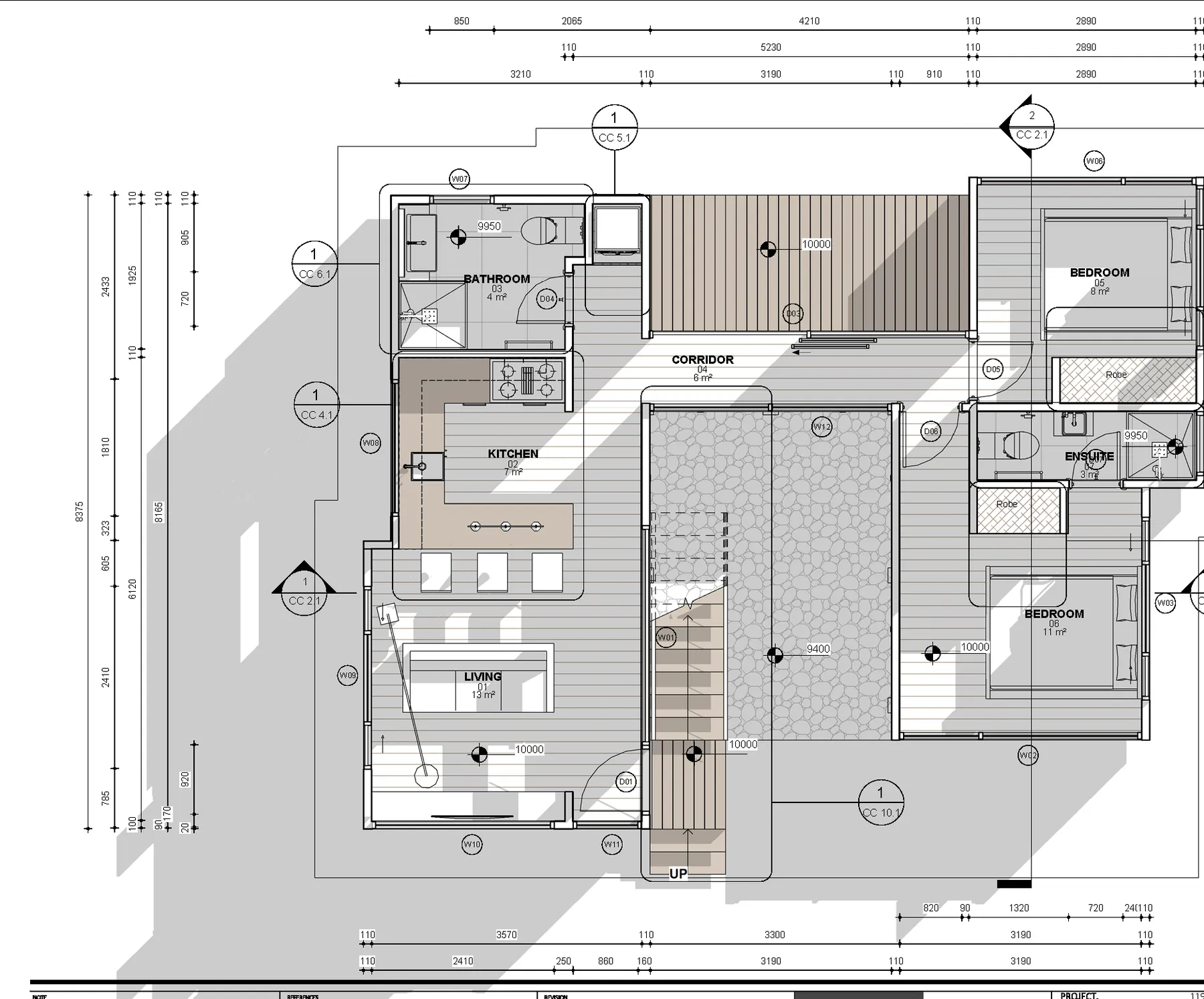 The Ethel floor plan — 2 bed · 2 baths · 52 m²