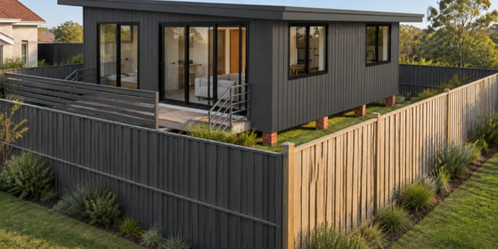 The Peggy granny flat — Monument facade treatment